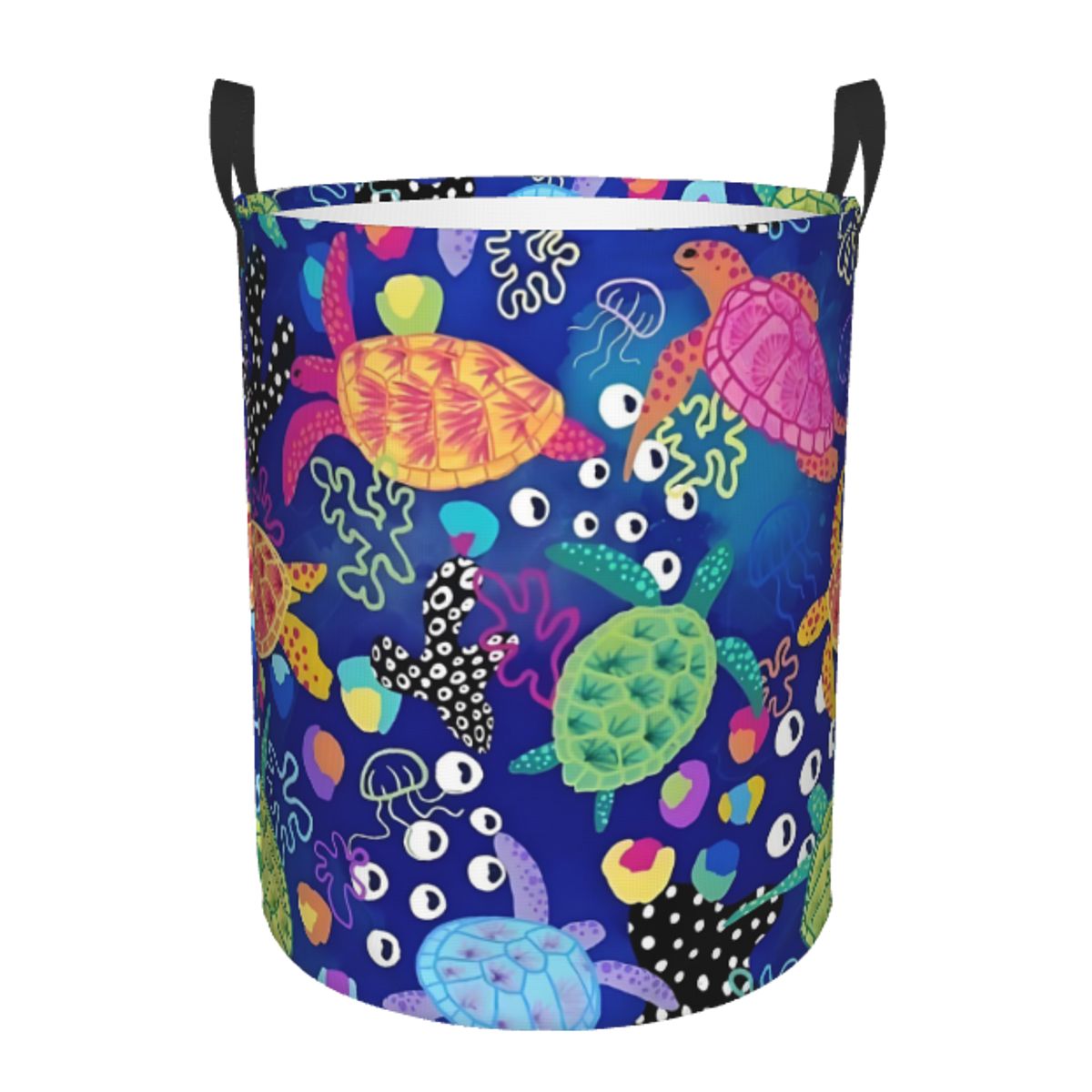 Laundry Hamper Nursery - Custom Funny Colorful Sea Turtle Laundry