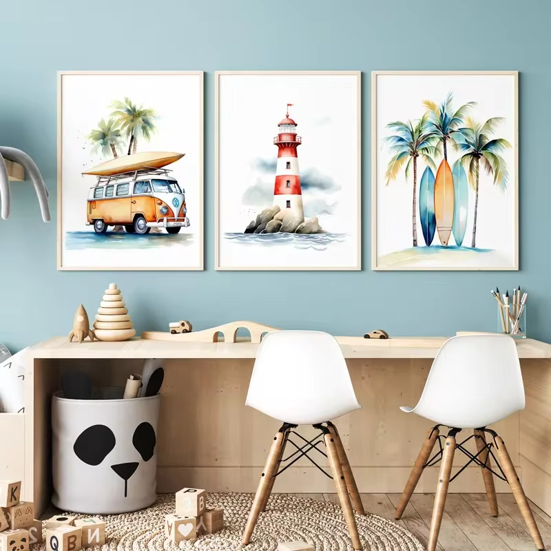 Baby Nursery Ocean - Surf Ocean Themed Nursery Beach Lighthouse