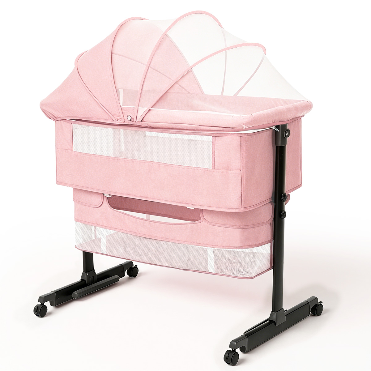Bassinet Bedside Sleeper - Kmaier Pink Portable Newborn Baby Cot