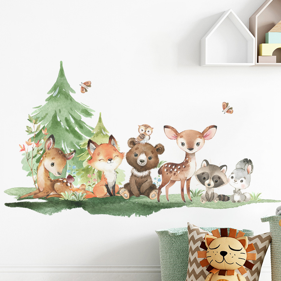 Baby Nursery Forest Theme - Forest Animals Theme Bear Deer Rabbit