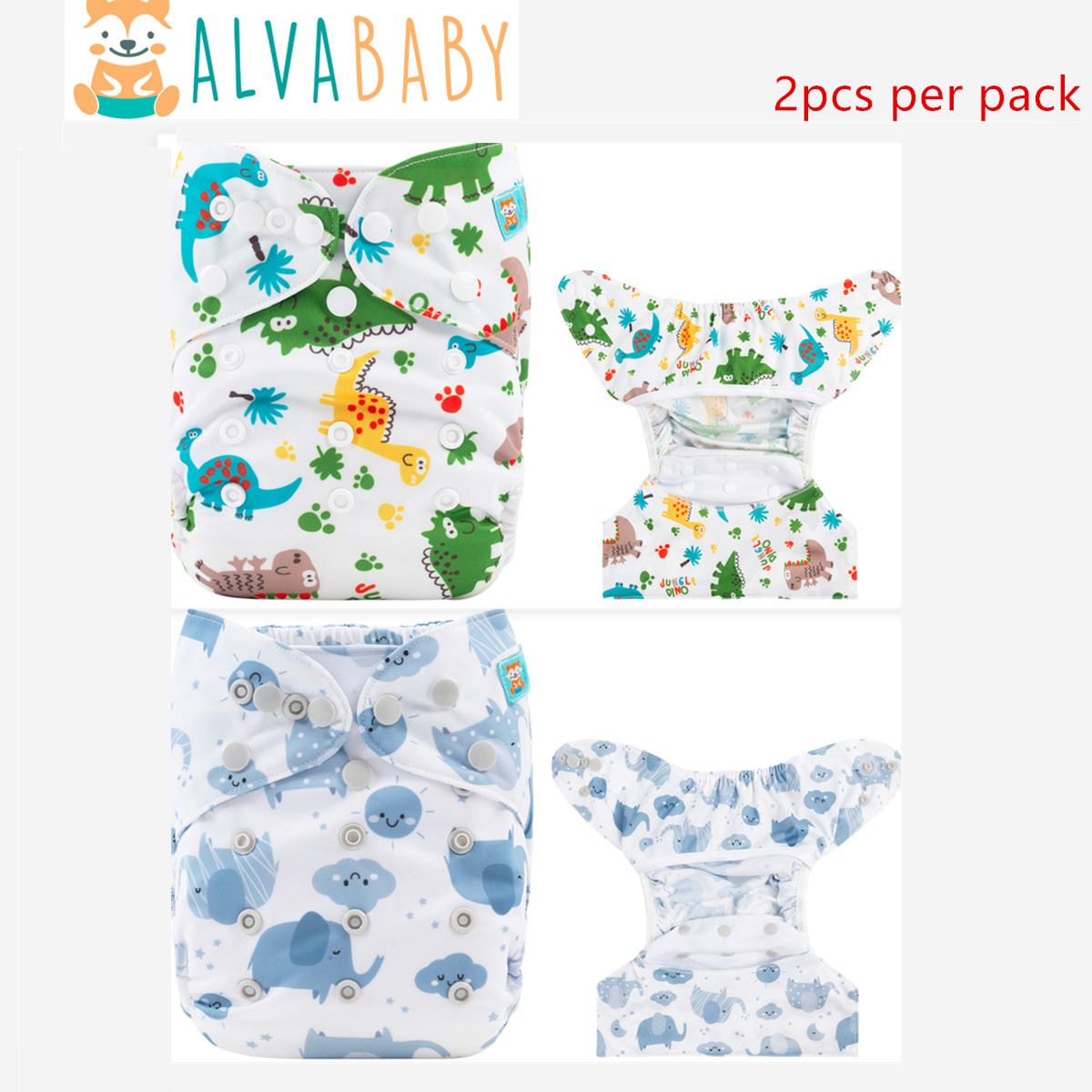 Diaper Pail Odor - 2pcs Eco-friendly Baby Cloth Diaper Cover