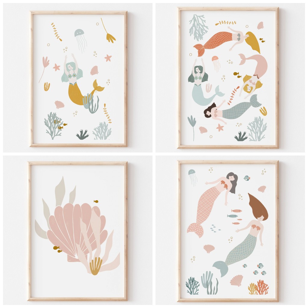 Baby Nursery Ocean - Boho Nursery Ocean Themed Pink Sea