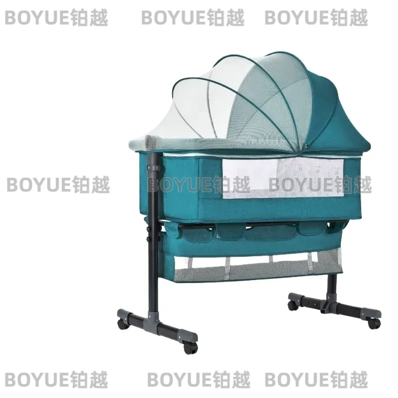 Bassinet Bedside Sleeper - Aluminum Folding Bedside Crib Bedside Bassinet