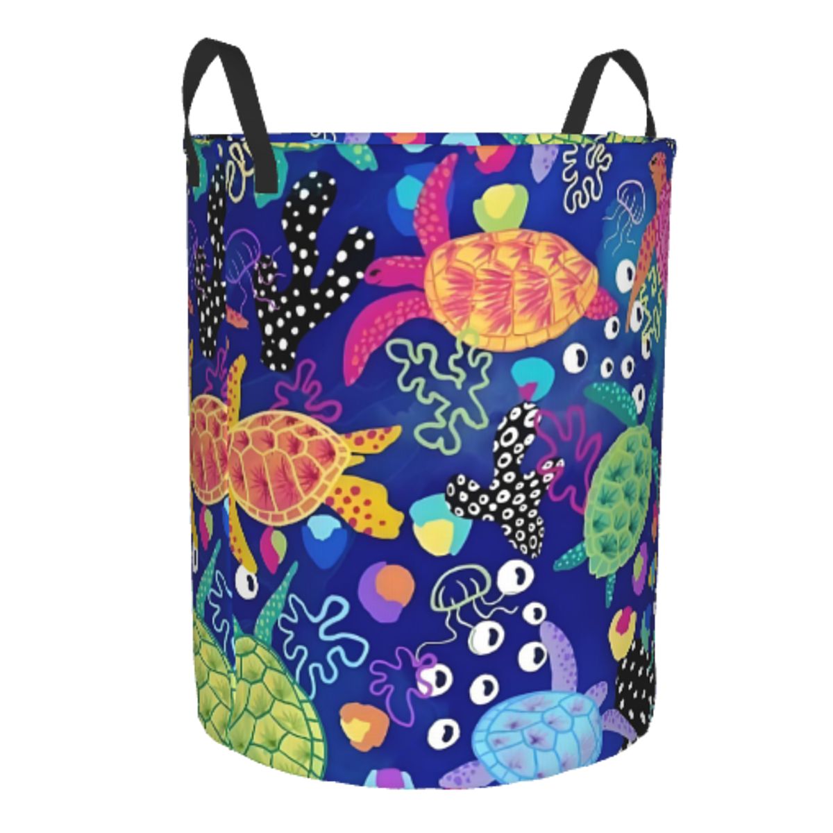 Custom Funny Colorful Sea Turt - Laundry Hamper Nursery 评论和价格