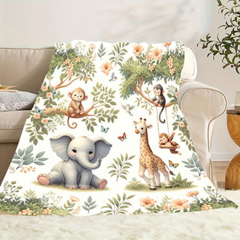 VIKAMA Watercolor Jungle Anima - Baby Nursery Giraffe 评论和价格
