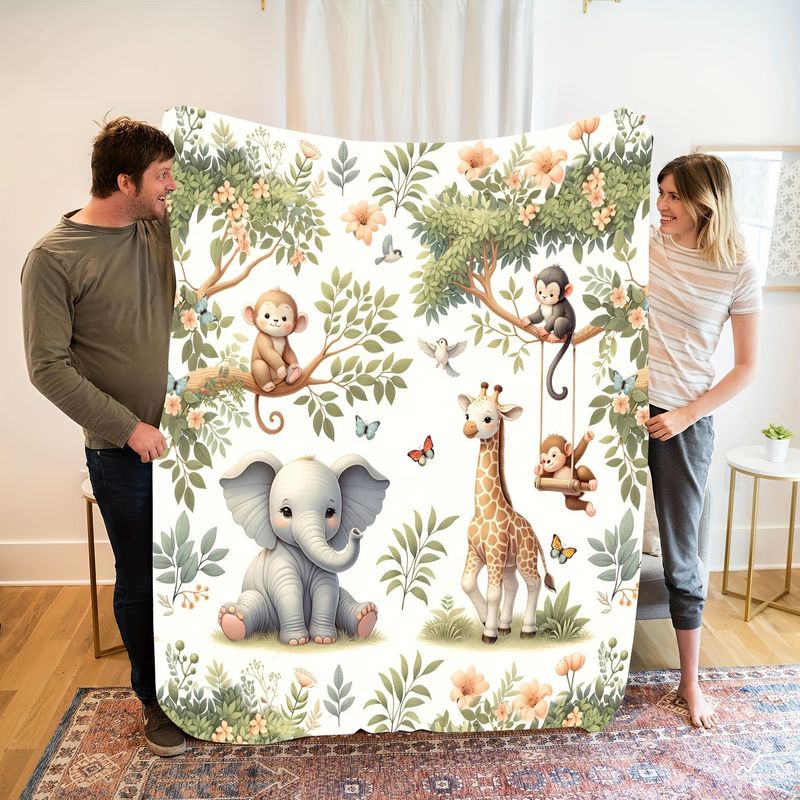VIKAMA Watercolor Jungle Anima - Baby Nursery Giraffe 评论和价格
