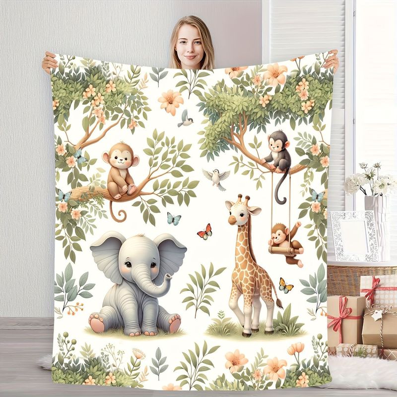 VIKAMA Watercolor Jungle Anima - Baby Nursery Giraffe 评论和价格