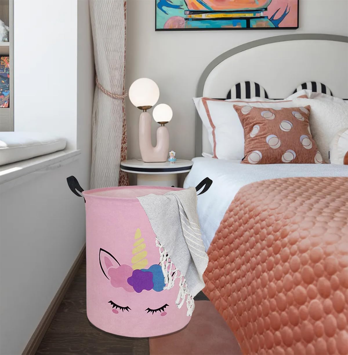 Round Laundry Hamper Storage B - Laundry Hamper Nursery 评论和价格