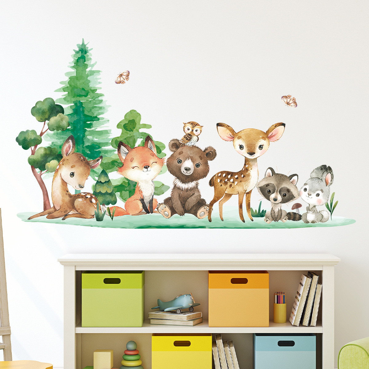 Forest Animals Theme Bear Deer - Baby Nursery Forest Theme 评论和价格