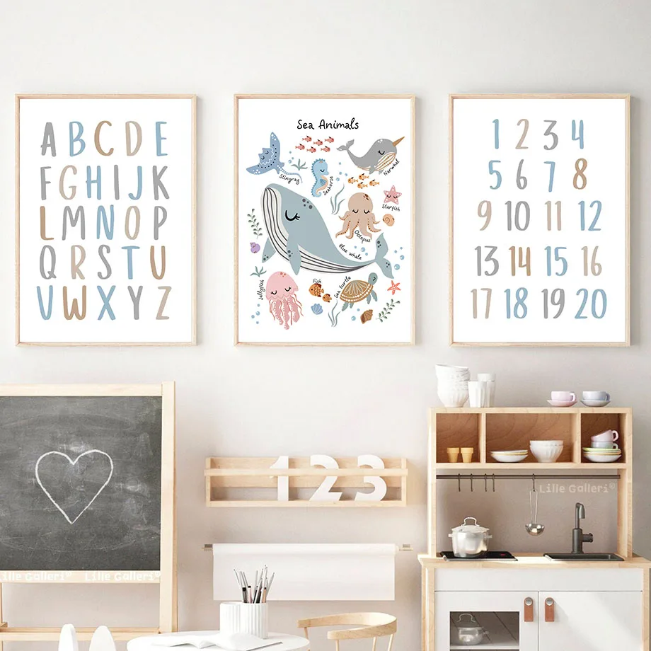 Unframe Ocean Animals Sea Turt - Baby Nursery Ocean 评论和价格
