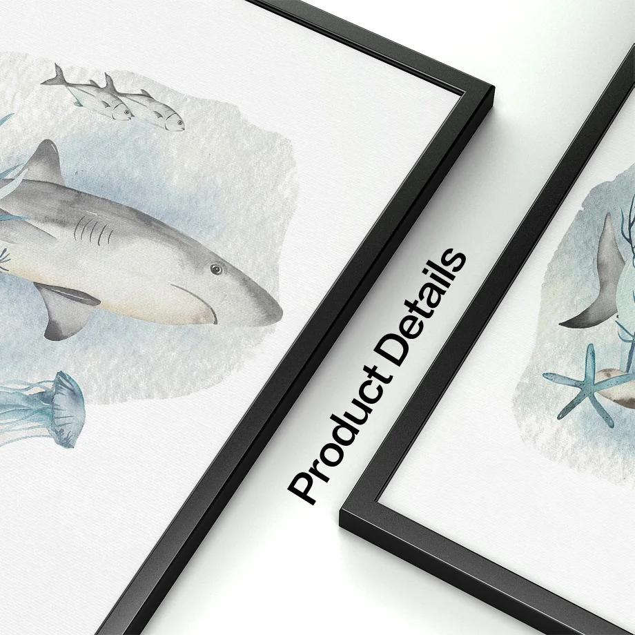 Posters And Prints Whale Fish  - Baby Nursery Ocean 评论和价格