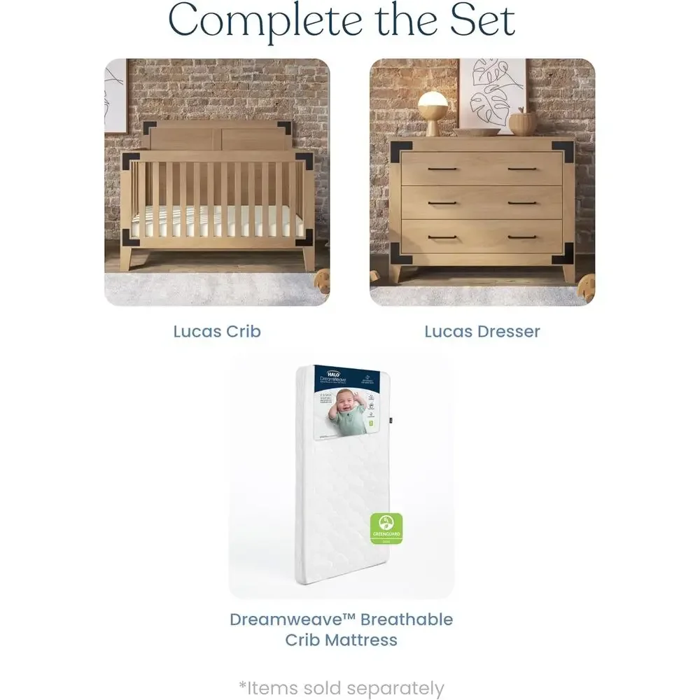 Lucas Design 4-in-1 Convertibl - Convertible Crib Set 评论和价格