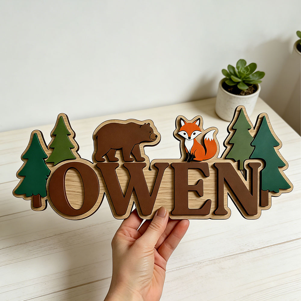 Custom Woodland Forest Bear Fo - Baby Nursery Forest Theme 评论和价格