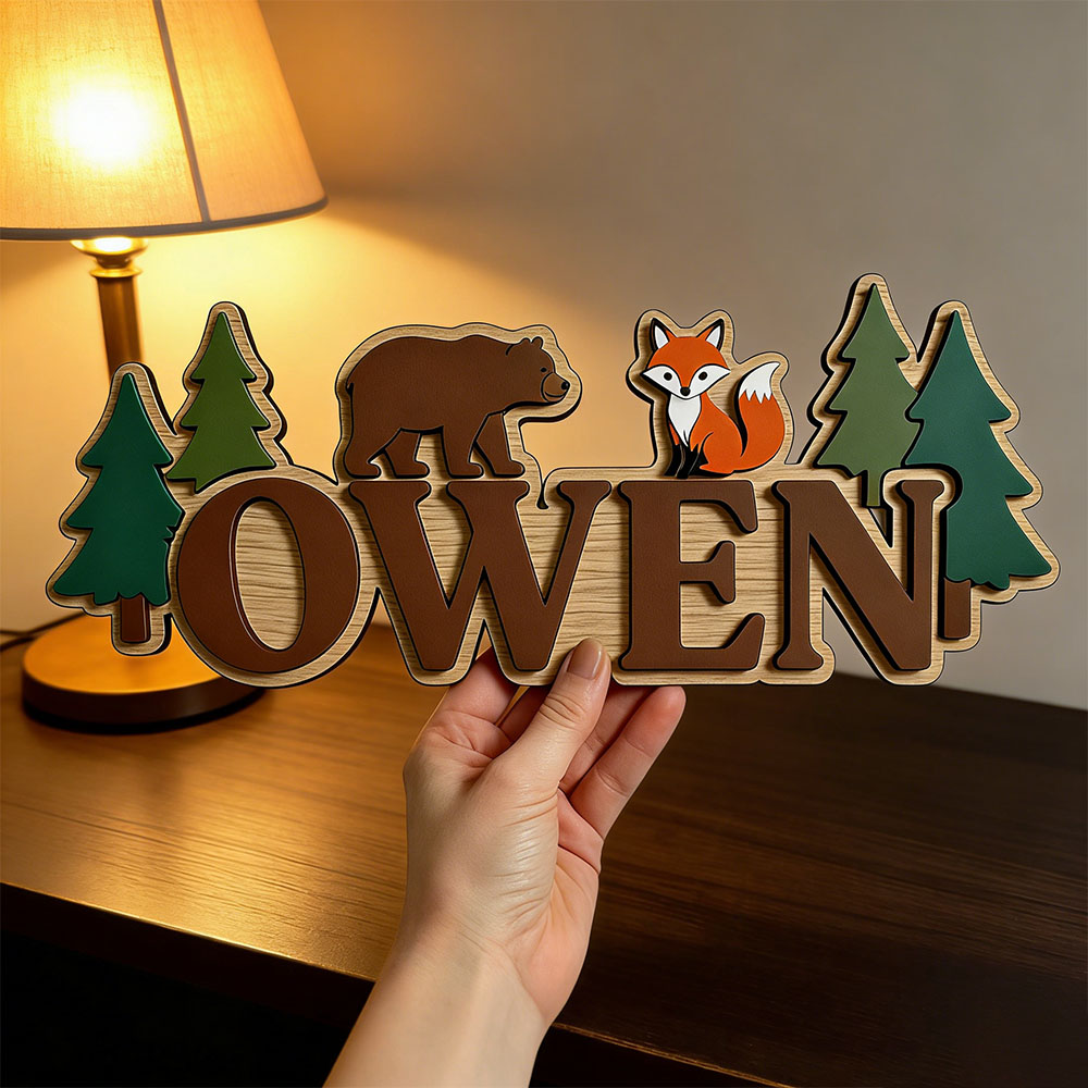 Custom Woodland Forest Bear Fo - Baby Nursery Forest Theme 评论和价格