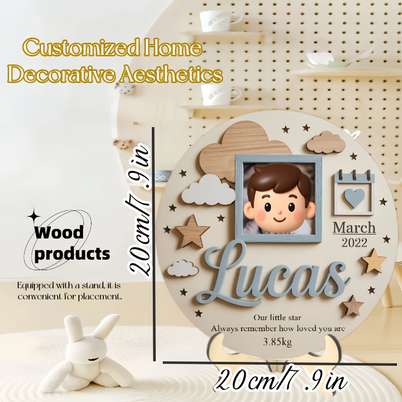 Personalized Baby Photo Frame, - Baby Nursery Name 评论和价格