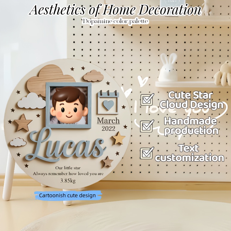Personalized Baby Photo Frame, - Baby Nursery Name 评论和价格