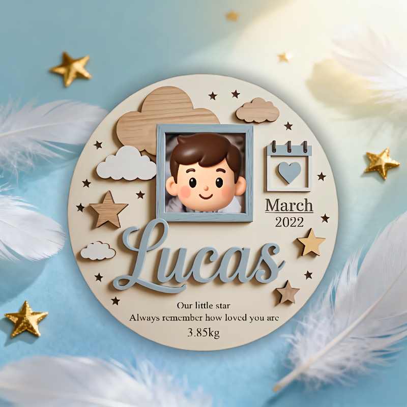 Personalized Baby Photo Frame, - Baby Nursery Name 评论和价格