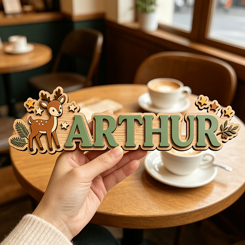 Custom Deer & Star Wooden Name - Baby Nursery Name 评论和价格
