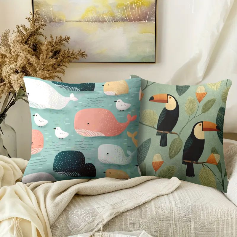 4 Piece Pillowcase Set Cute An - Baby Nursery Ocean 评论和价格