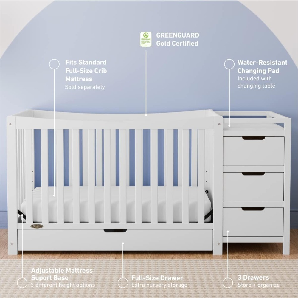 Multi-Function-4 in 1 Converti - Convertible Crib Set 评论和价格