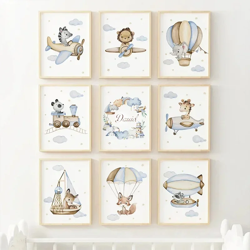 1pc frameless,Cartoon Lion Ele - Baby Nursery Giraffe 评论和价格