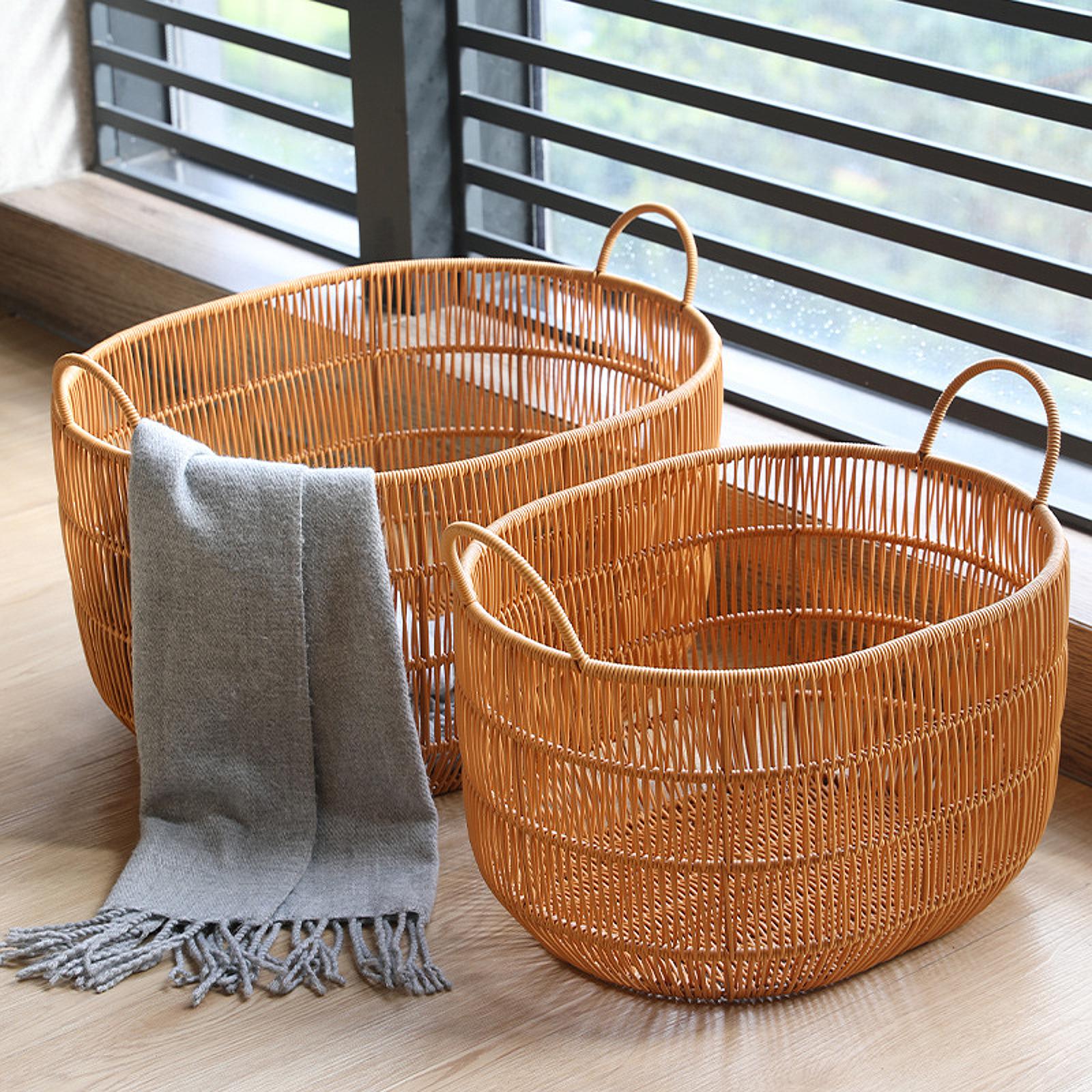 Woven Basket Clothes Hamper Mu - Laundry Hamper Nursery 评论和价格