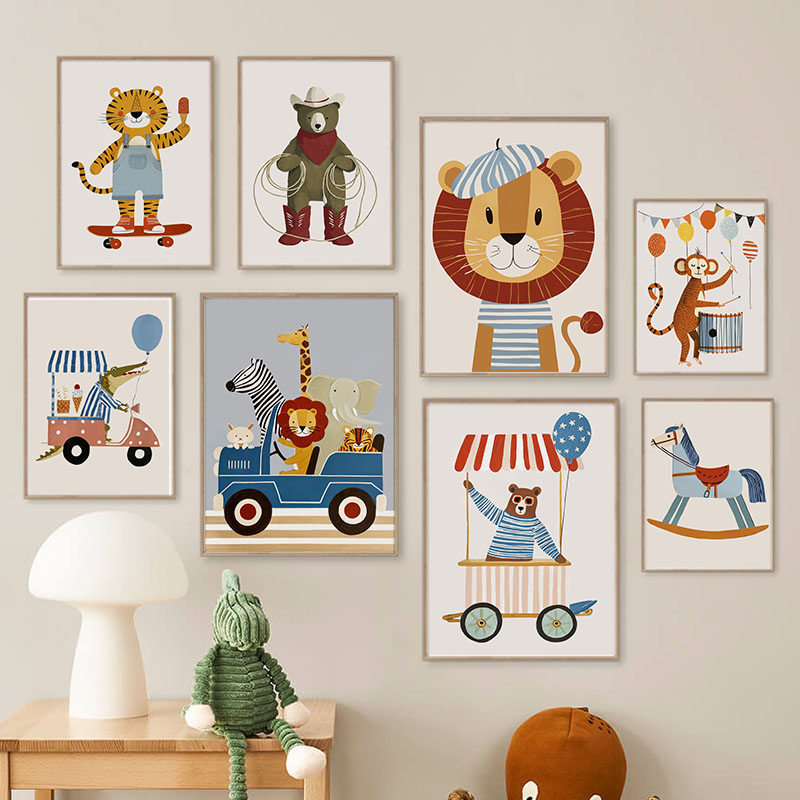 Funny Cartoon Animal Car Ballo - Baby Nursery Items 评论和价格