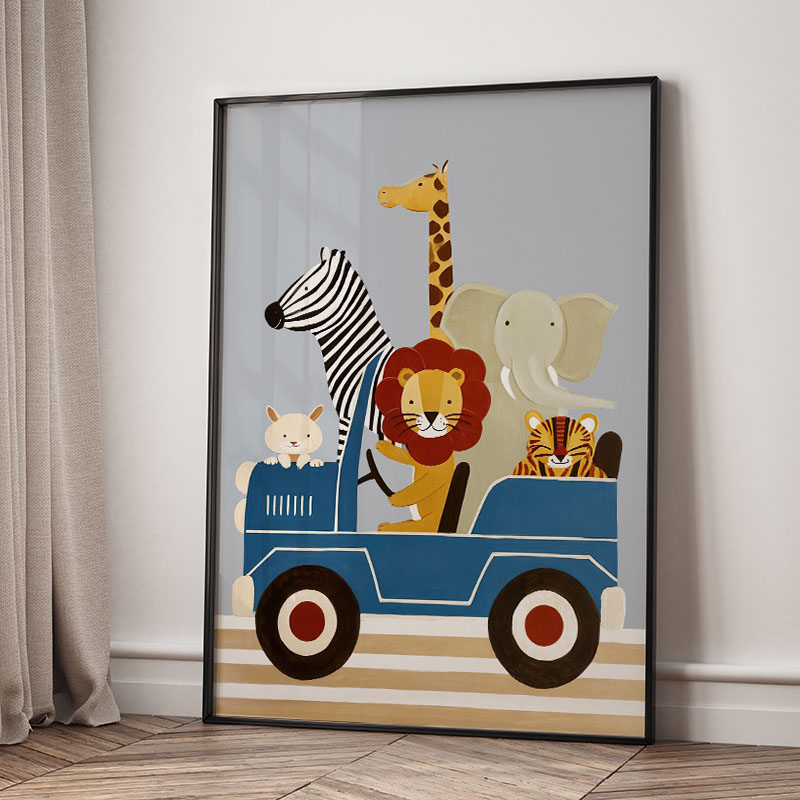 Funny Cartoon Animal Car Ballo - Baby Nursery Items 评论和价格