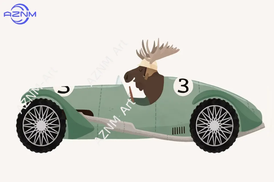 1PC Animals on Cars Cartoon Po - Baby Nursery Giraffe 评论和价格