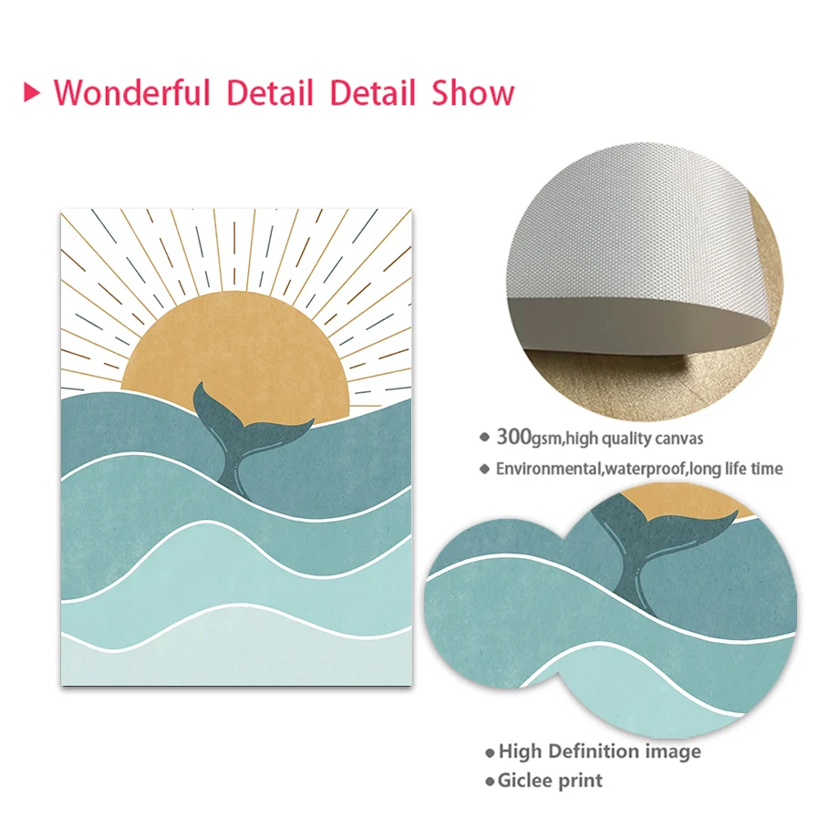 1pc frameless Fish Whale Seagu - Baby Nursery Ocean 评论和价格