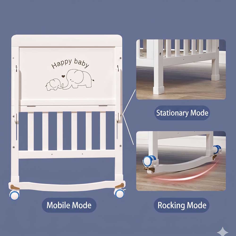 Premium Baby Crib Solid Wood C - Convertible Crib Set 评论和价格