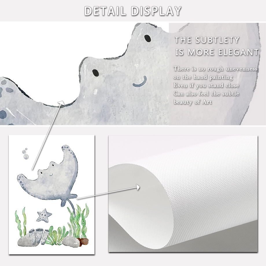 Devilfish Whale Seahorse Turtl - Baby Nursery Ocean 评论和价格