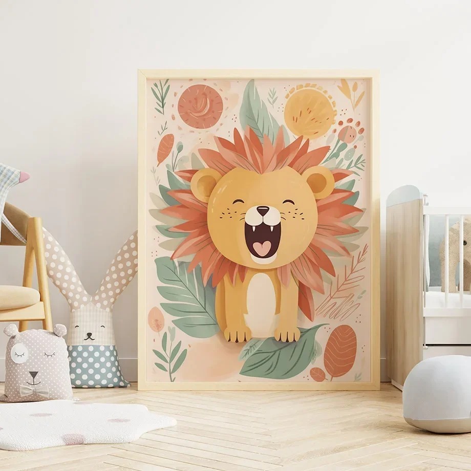 Lion Deer Giraffe Toucan Fox H - Baby Nursery Giraffe 评论和价格